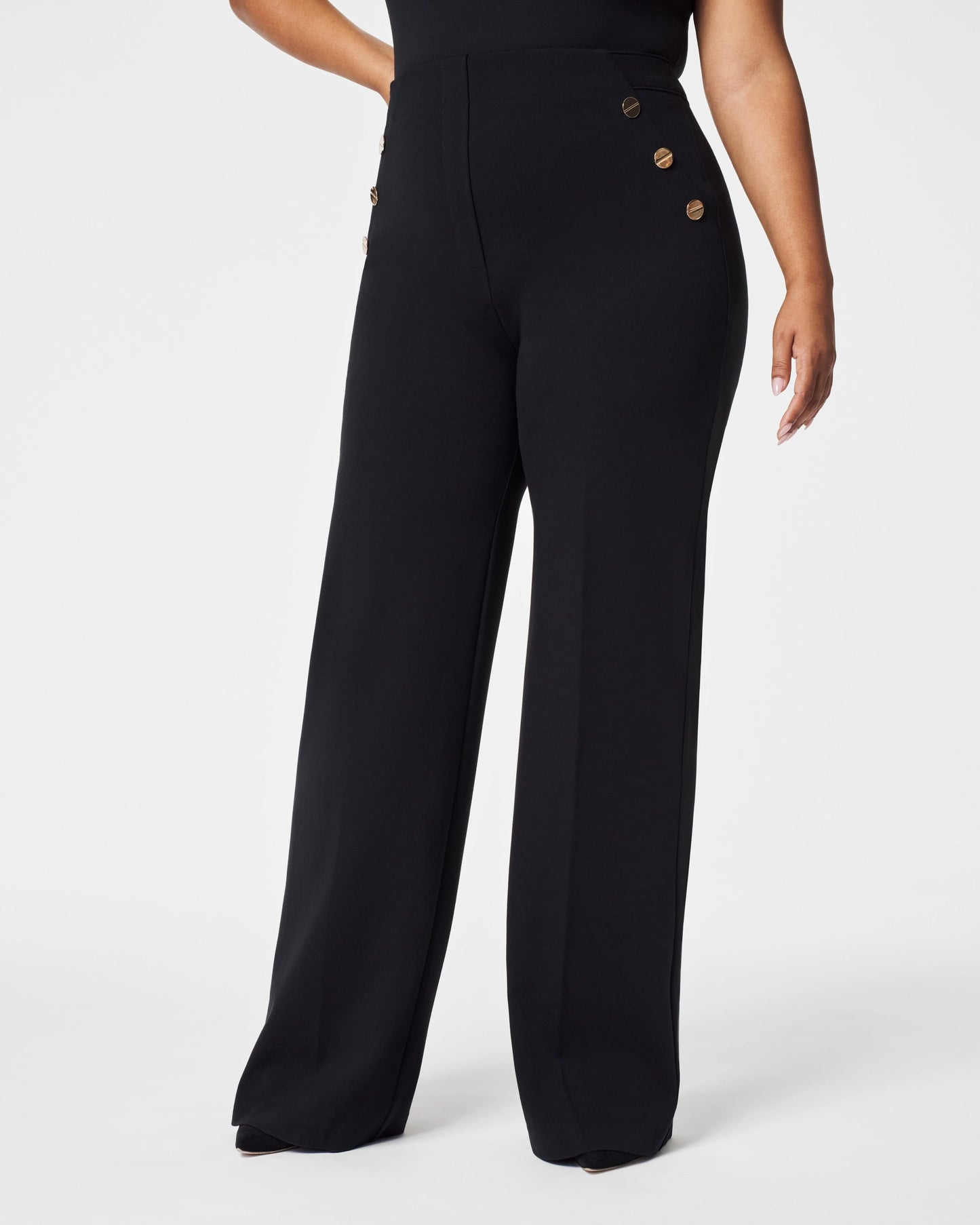 Dames hoge taille wijde broek van zachte stof - veelzijdige, stijlvolle pasvorm voor casual of kantooroutfits