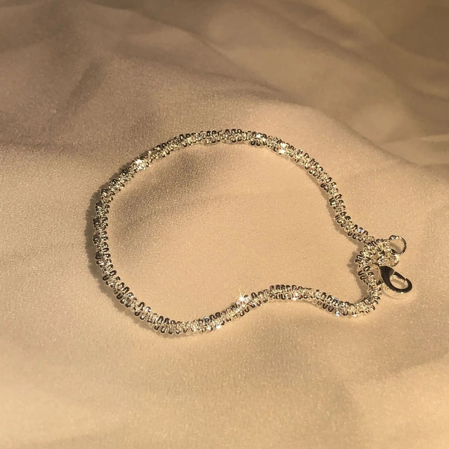 Zilveren armband - delicate rhinestone damesjuwelen