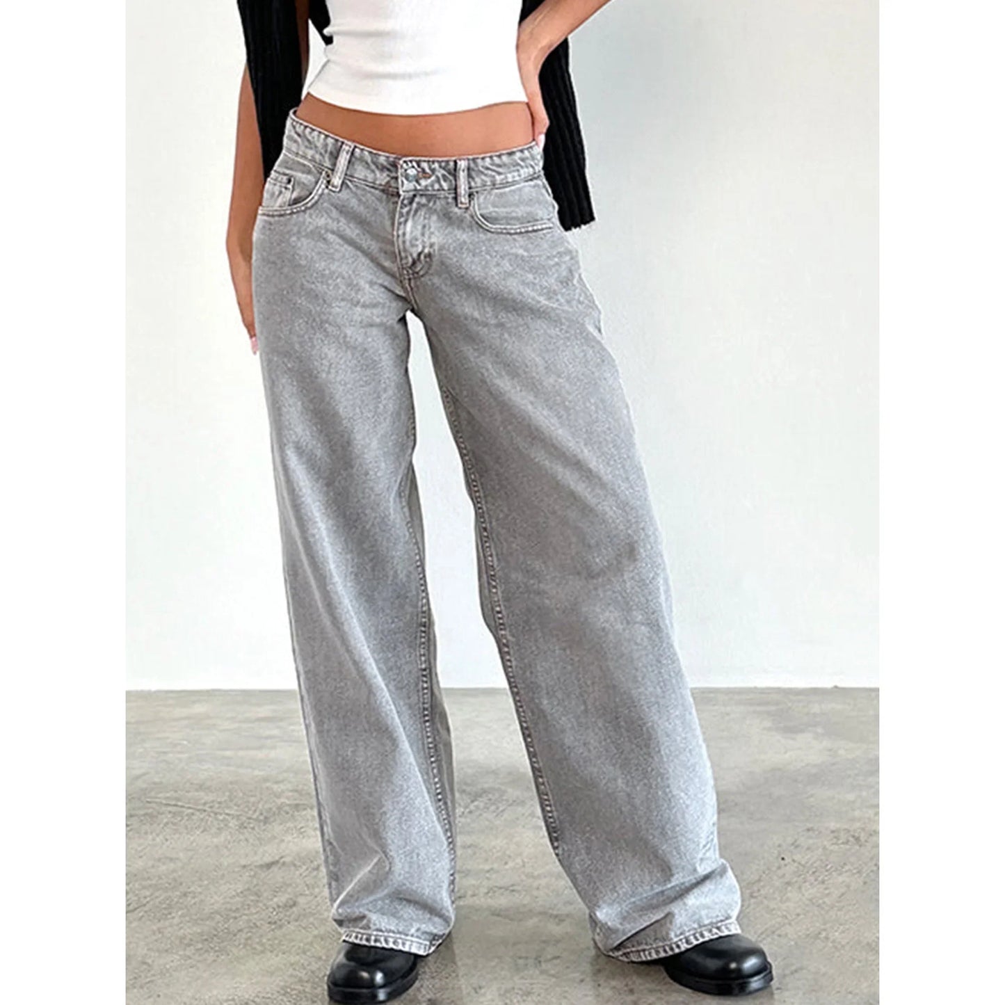 Yael | Low Rise Straight-Leg Jeans