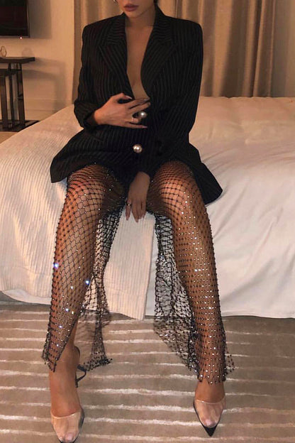 Aisa | Glamoureuze Netpanty met Strass Steentjes