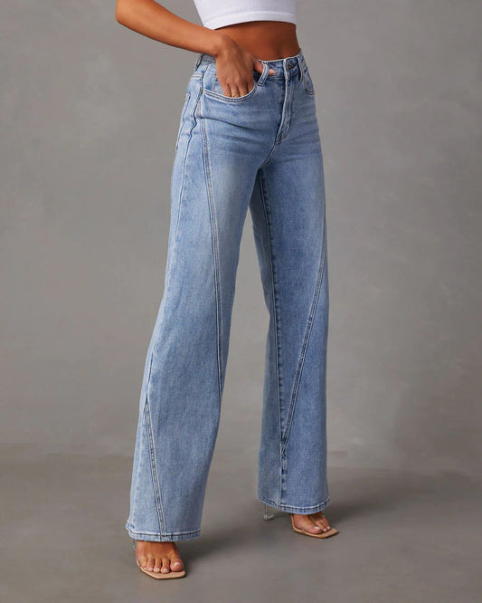 Flore | High-Waist Jeans met Wijde Pijpen