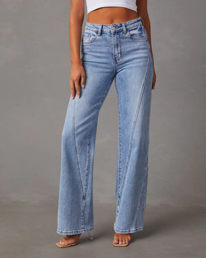 Flore | High-Waist Jeans met Wijde Pijpen