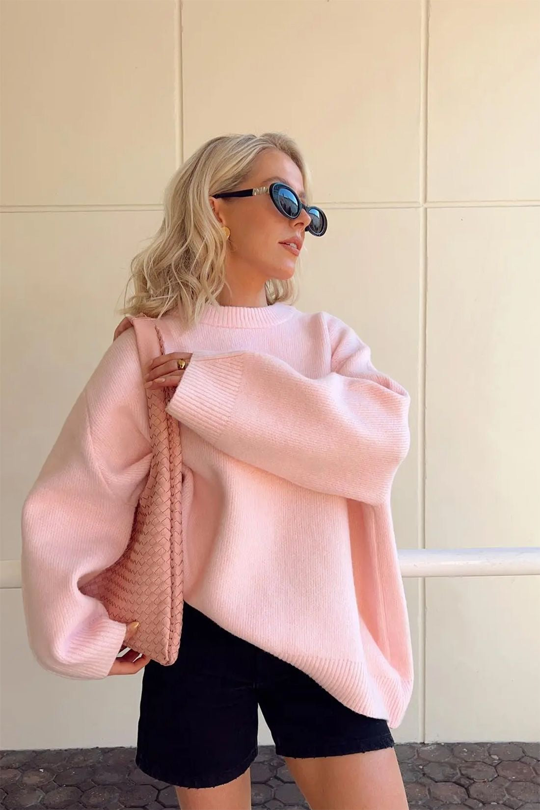 Julia | Trendy Roze Oversized Sweater