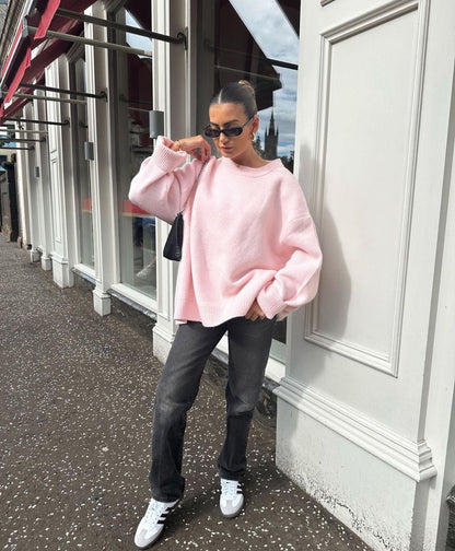 Julia | Trendy Roze Oversized Sweater