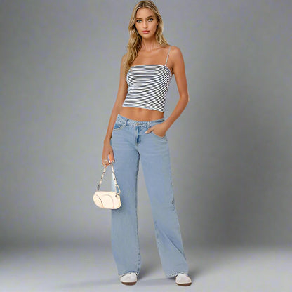 Yael | Low Rise Straight-Leg Jeans