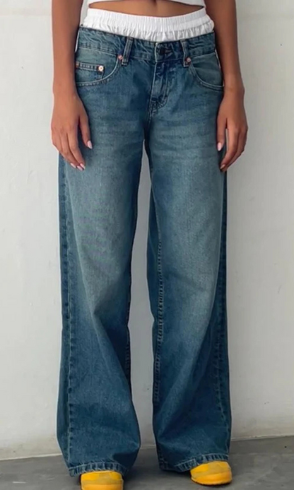 Yael | Low Rise Straight-Leg Jeans