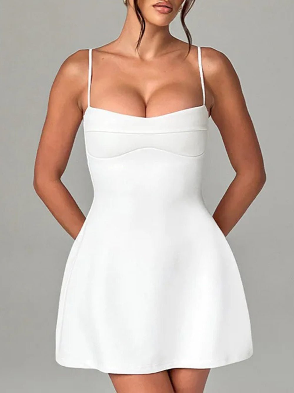 KAYLEE MINI SKATER JURK | WIT